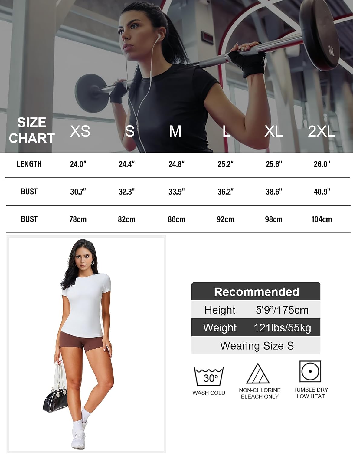 Kinglaman 5 Pack Women's Short Sleeve Basic T Shirts Tees, Slim Fit Crew Neck Tshirt Summer Tops for Casual Workout Trendy