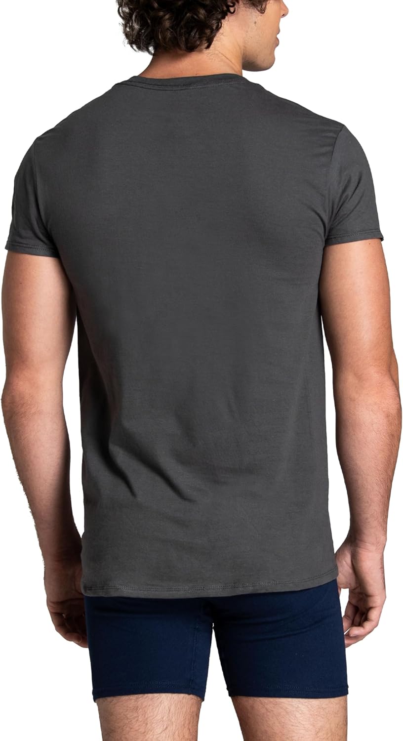 Fruit of The Loom Mens Pocket Tee Undershirts, Moisture Wicking & Tag Free, Short Sleeve Pocket T-Shirts